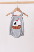 Gray Ship Applique Bubble