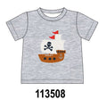Gray Ship Applique Top
