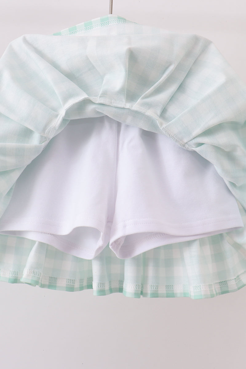 Green Golf Embroidered Skorts Set