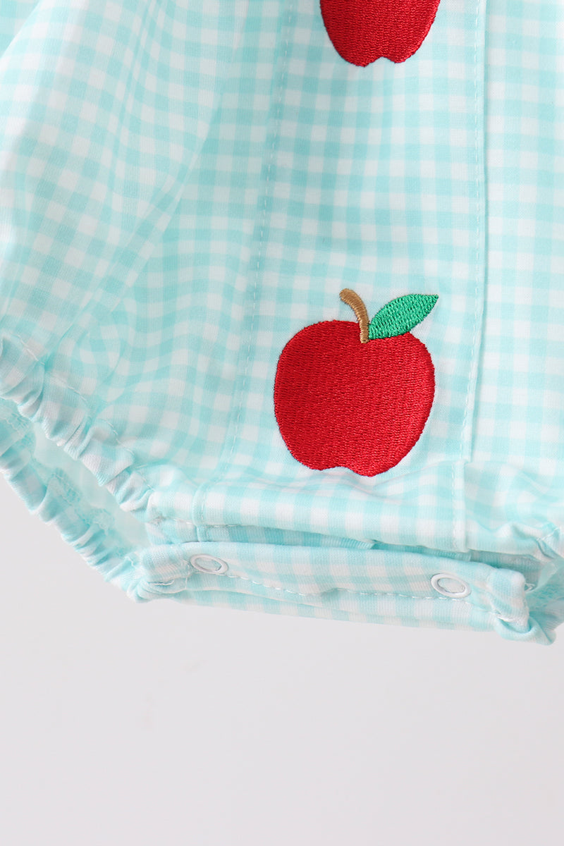 Blue Apple Smocked Bubble