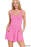 Double Layered Tank Romper Zenana