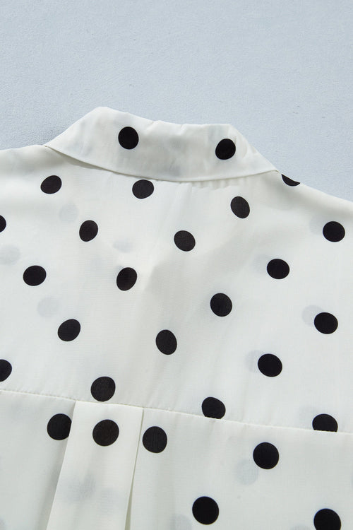 Beige Polka Dot Dolman Top