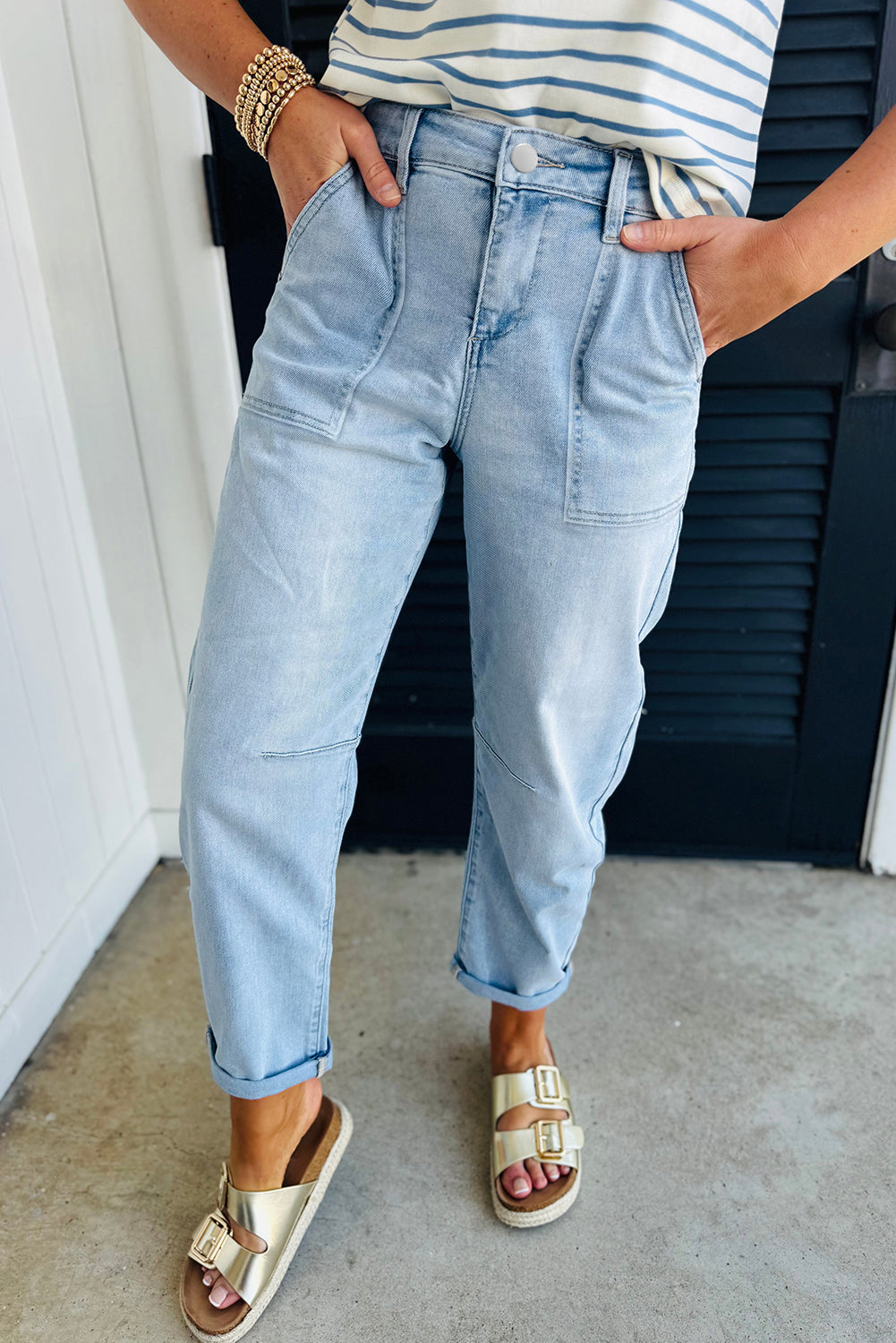High Rise Barrel Jeans