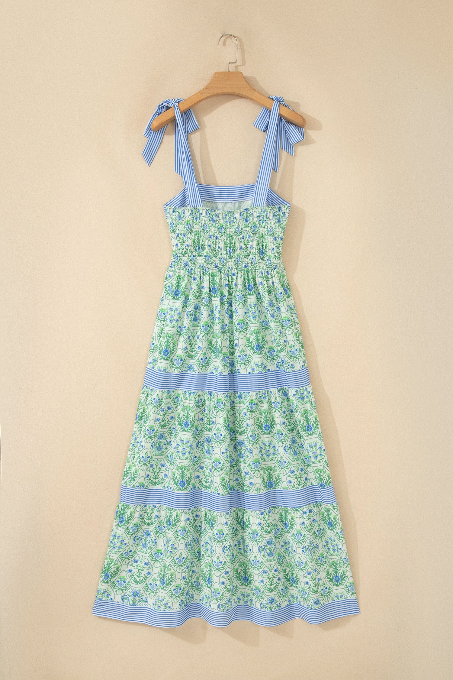 Green Geometric Floral Dress