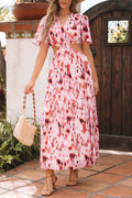 Pink Abstract Cutout Maxi FB