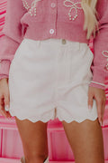 White Scalloped Shorties FB