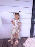 (Pre order)Floral top & short skirt