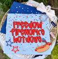 Freedom, Fireworks, Hotdogs Tee.