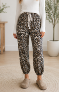 Black Leopard Joggers