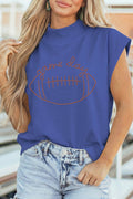 Blue Game Day Rhinestone Top