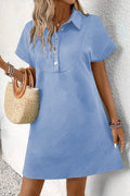 Blue Textured Mini Dress New RTS