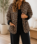 Brown Leopard Quilted Jacket