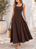 Brown Polka Dot Vacation Dress