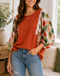 Floral Sleeve Blouse