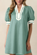 Green Scallop Dress New RTS
