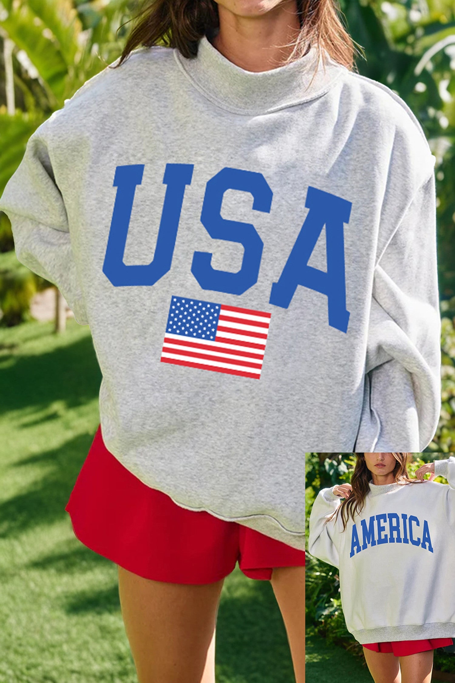 Grey Reversible Graphic Sweatshirt RTS