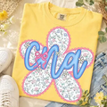 Flower CNA Nurse Tee.