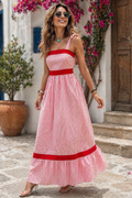 Bow Knot Stripe Maxi Dress