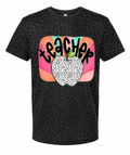 Black Leopard Teacher Apple Tee.