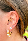 Pearl Hoop Earrings New RTS