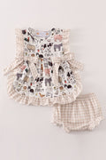 Beige Farm Bloomer Set