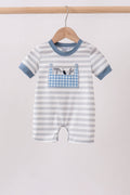 Blue Tool Applique Romper