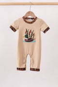 Camouflage duck applique romper