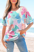 Multicolor Bowknot Waffle Top