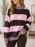 Pink Stripe Relaxed Pullover