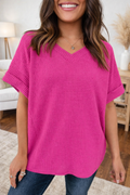 Pink Waffle Knit Top LT