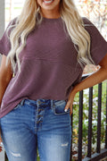 Plain Corded Knit Shirt
