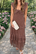 Polka Dot Ruffled Maxi Dress RTS