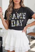Black Camo Game Day Top