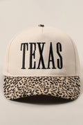 Texas Embroidered Leopard Hat RTS
