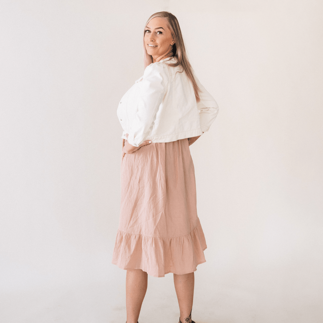 Dusty Rose Crochet Mommy & Me Dress - Women